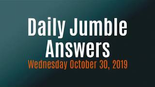 Daily Jumble October 30 2019  Jumble Answers for 10302019 [upl. by Yrallih296]