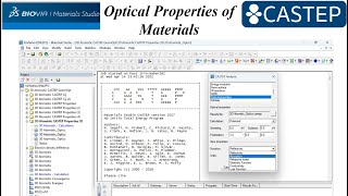 How to run optical properties of a compound  Materials studio  CASTEP [upl. by Natsyrk]