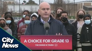 Ontario Liberals to bring back optional Grade 13 if elected [upl. by Beasley872]