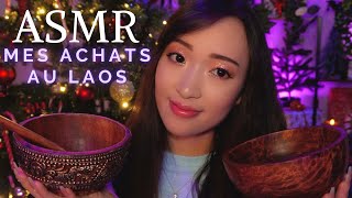 ASMR HAUL  Mes achats au Laos souvenirs accessoires cosmétiques makeup [upl. by Yann]