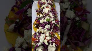 Tostada  Open Faced Tacos Recipe subscribe shorts short [upl. by Aicina]