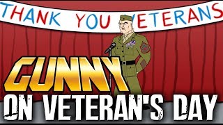 Gunny celebrates Veterans Day with the neighborhood [upl. by Hewet]