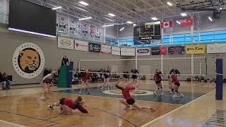 Redhawks Volleyball vs Vincent Massey  Neelin Dig [upl. by Gassman242]