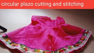 circular plazo cutting and stitching ll how to circular plazo cutting stitching ll [upl. by Niveek]