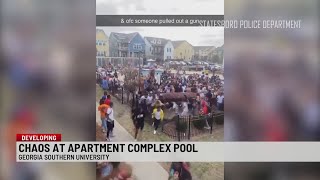 Incident at GSU apartment’s pool leads to mass panic [upl. by Nylidam918]