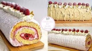 Recette facile de la Bûche roulé crème framboise😋 [upl. by Llehsam]