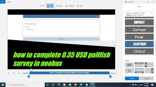 how to complete pollfish survey 035 coin neobux [upl. by Montano]