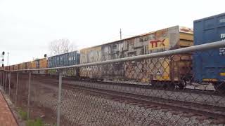 4242024 CSX eastbound mixed freight train in Marion Ohio [upl. by Hazlip236]