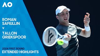 Roman Safiullin v Tallon Griekspoor Extended Highlights  Australian Open 2024 First Round [upl. by Arabelle475]