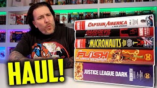 Omnibus Comic Book HAUL  Captain America  Daredevil  Micronauts  The Flash  Justice League Dark [upl. by Koval]