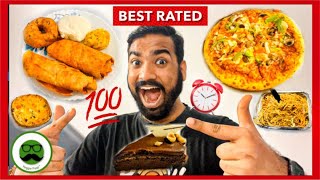 I Only Ate BEST RATED FOOD for 24 Hour Challenge  Veggie Paaji [upl. by Neille440]