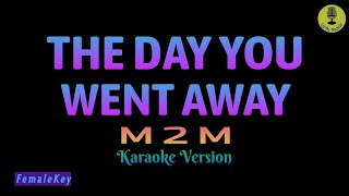 The Day You Went Away  M2M Karaoke Version [upl. by Belicia]