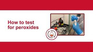 How to test for peroxides using Quantofix dip strips [upl. by Ateuqirne]