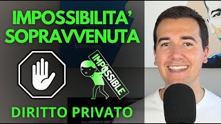 ✋🏼 IMPOSSIBILITA SOPRAVVENUTA  Diritto Privato in 3 minuti [upl. by Lenahtan]