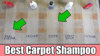 Best Carpet Cleaning Shampoo  5 TESTED  Bissell vs Rug Doctor vs Hoover vs Resolve [upl. by Rebhun768]