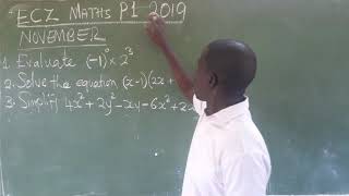 G12 ECZ2019 MATHEMATICS P1 SOLVED [upl. by Bank]