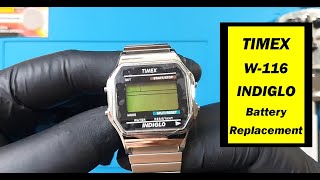 TIMEX W116 Battery Replacement [upl. by Lorn]