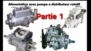 moteur diesel  Pompe dinjection rotative bosch VE  alimentetion et refoulement basse pression [upl. by Yenreit]