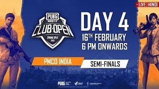 Hindi PMCO India Semi Finals Day 4  Spring Split A amp B  PUBG MOBILE CLUB OPEN 2020 [upl. by Mafala]