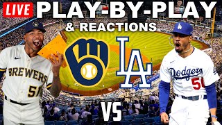 Milwaukee Brewers Vs Los Angeles Dodgers  Live PlayByPlay amp Reactions [upl. by Toole]