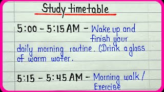 Best timetable for class 12th  Study routine for class 12th  Topper student time table [upl. by Elumas]