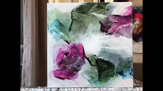 Abstract Painting Techniques using Acrylics Timelapsed Demonstration [upl. by Jillian234]