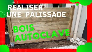 comment faire une palissade en bois autoclave  facile [upl. by Jedd]