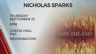 Watch Author Nicholas Sparks Discusses His Upcoming Green Country Visit [upl. by Ahcas]