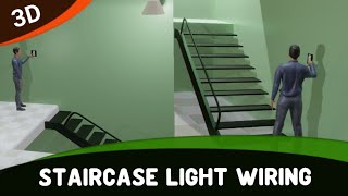 Staircase light Wiring Explained  Use of two way switches  PhaseNeutral [upl. by Friend]