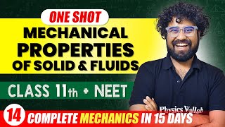 MECHANICAL PROPERTIES OF SOLIDS amp FLUIDS  Complete Chapter  ConceptsPYQs  Class 11th NEET [upl. by Artinek979]