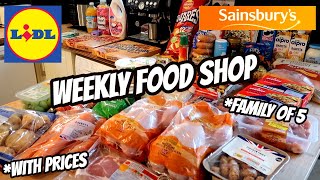 SAINSBURYS amp LIDL GROCERY HAUL  Feeding my family of 5 [upl. by Yarak]