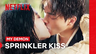 Song Kang and Kim Youjung Kiss Under the Sprinklers  My Demon  Netflix Philippines [upl. by Sven488]