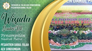 Wisuda Santri VII  Penampilan Hadroh Putra  Pesantren Darul Falah Aek Songsongan [upl. by Nahgen154]