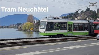 Tram Neuchâtel  Strassenbahn  TransN  Schweiz  Switzerland [upl. by Azeret]