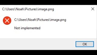 Fix Not implemented error when clicking photos in Windows 11 [upl. by Nirmak190]