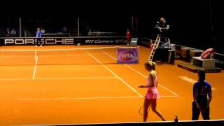 Petra Martic vs Yulia Beygelzimer service  return game  Porsche Tennis Grand Prix 2015 [upl. by Ettezoj]