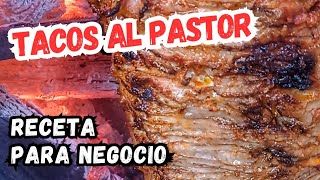 tacos al pastor receta para negocio [upl. by Lehplar]