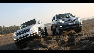 Comparo  2012 Toyota Fortuner vs SsangYong Rexton in India [upl. by Burnside522]