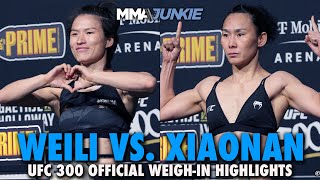 Zhang Weili Yan Xiaonan Make Weight for AllChina Title Fight  UFC 300 [upl. by Barina]