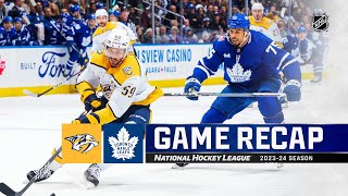 Predators  Maple Leafs 129  NHL Highlights 2023 [upl. by Konstanze]