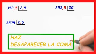 DIVISION CON DECIMALES EN EL DIVIDENDO Y EN EL DIVISOR [upl. by Ellenor]