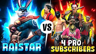 Raistar Vs 4 Pro Playes 🔥 Best Clash Squad Battle WHO WILL WIN MUST WATCH freefire [upl. by Damalus431]