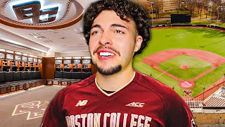 Touring Boston Colleges AMAZING Baseball Facility 200000000 [upl. by Neeruan]