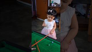 1 year old baby playing pool [upl. by Ayekim942]