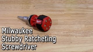 Milwaukee Stubby Ratcheting Screwdriver Review [upl. by Oirad]