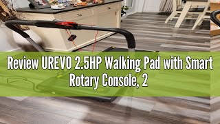 Review UREVO 25HP Walking Pad with Smart Rotary Console 2 in 1 Treadmill Foldable with 3 HIIT Mode [upl. by Asemaj]