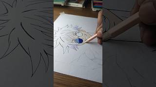 🔥Satoru Gojo Drawing Tutorial 💀  shorts arjuna animeart drawing arjunaarts [upl. by Schrader]