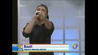 Bazil  Interview and live  TVJ Smile Jamaica  French Reggae Artist [upl. by Novehs211]