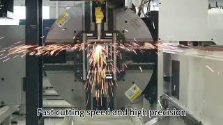 H beam pipe laser cutting machine [upl. by Aislehc]