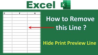 Turn off Page Breaks Remove Dotted Line in Excel [upl. by Nnylanna]